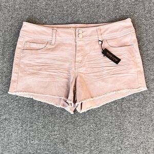 NWT Refuge Mid-rise Shortie Shorts Sz 10 Mauve 98% Cotton Micro Mini Y2K Style